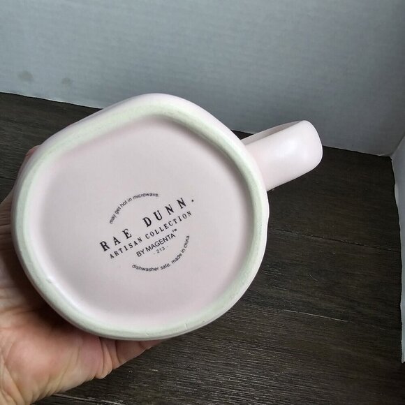 Rae Dunn Artisan Soul Mate Pink Coffee Mug Valentine's Day Farmhouse Magenta - Picture 10 of 10